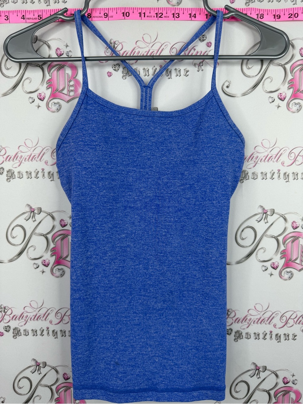 lululemon athletica tank top Blue Strappy Racerback Tank